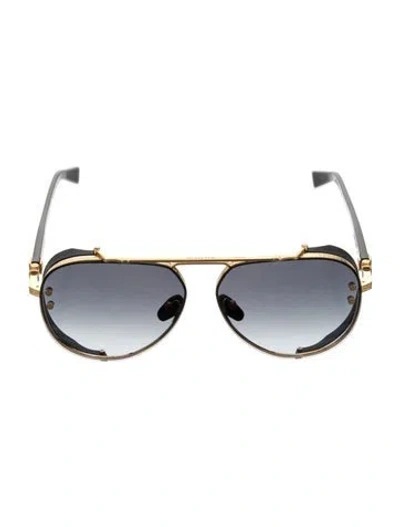 Pre-owned Balmain Aviator Gradient Sunglasses In Gold