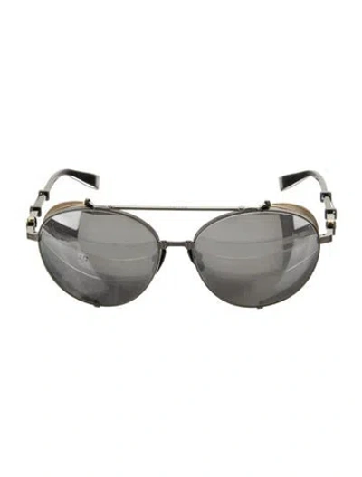 Pre-owned Balmain Aviator Mirrored Sunglasses