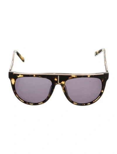 Pre-owned Balmain Aviator Tinted Sunglasses In Black