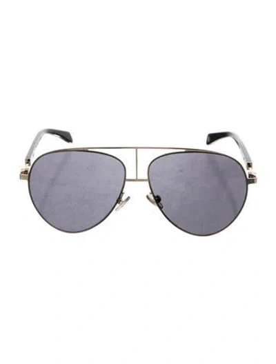 Pre-owned Balmain Aviator Tinted Sunglasses In Black