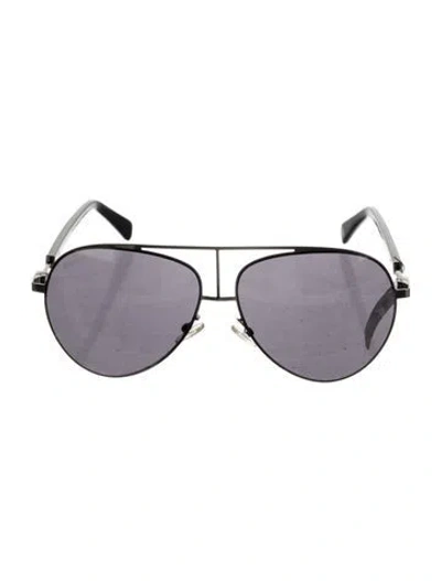 Pre-owned Balmain Aviator Tinted Sunglasses In Black
