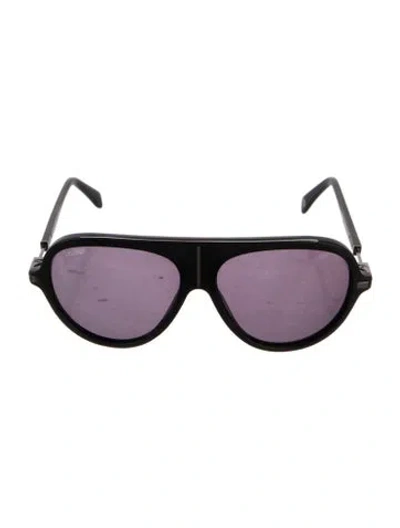 Pre-owned Balmain Aviator Tinted Sunglasses In Black