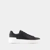 Balmain 'b-court B-buzz' Black Low Sneakers With Diamond Motif And Logo Patch On The Tongue