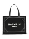 Balmain B-army 42 Canvas Tote Bag In Black