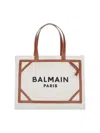 Balmain Women's B-army Medium Canvas And Leather Tote Bag