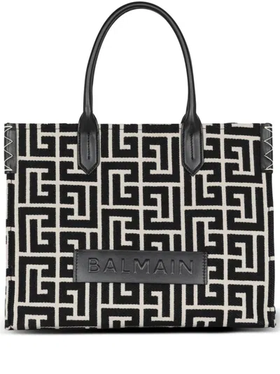 Balmain B-army 42 Tote Bag In Black