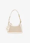 Balmain B-army Canvas And Leather Shoulder Bag In Sand