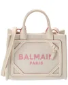 Balmain B-army Canvas & Leather Tote