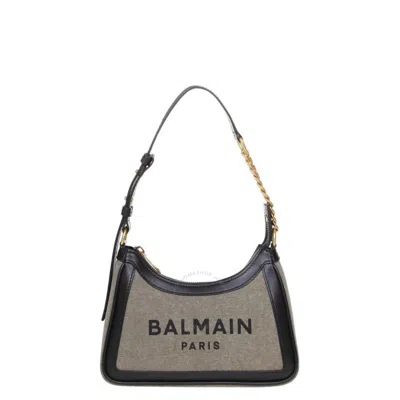 Balmain B-army Canvas Bag With Leather Inserts