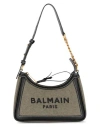 Balmain Lettering Detail Shoulder Bag In Green