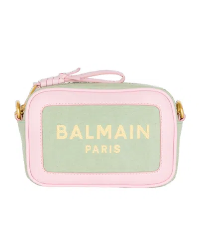 Balmain B-army Canvas Camera Bag In Pink
