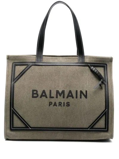 BALMAIN B-ARMY CANVAS TOTE BAG