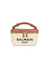 Balmain Women B-army Canvas Vanity Case In White