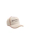 Balmain B-army Canvas Cap In Nude