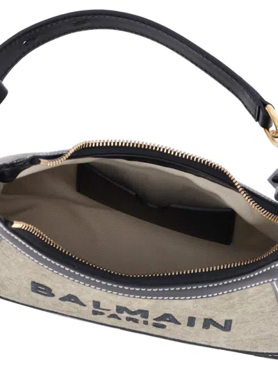 Balmain B-army Crossbody Bag In Kaki/noir