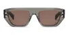 Balmain B-army Ii - Crystal Grey / 12k Gold Sunglasses In Crystal/gold