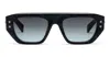 Balmain B-army Ii - Leather Black / Black Rhodium Sunglasses In Black