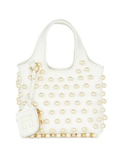 Balmain B-army Imitation Pearl Grocery Bag In Ivory/pearl
