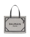Balmain B-army Large Shopper Tote In Black/gray/gold