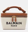 Balmain B Army Vanity Top-handle Bag In Canvas In Beige