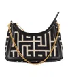 Balmain B-army Monogram Shoulder Bag In Black