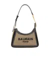 Balmain Lettering Detail Shoulder Bag In Brown