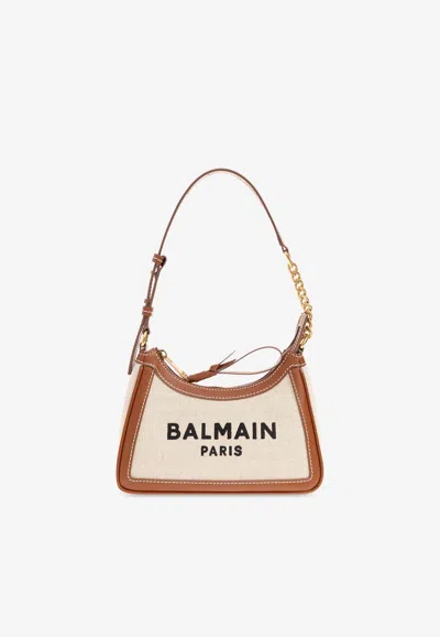 Balmain B-army Logo-print Shoulder Bag In Brown