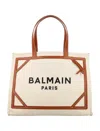 Balmain Medium Canvas Shopping Handbag