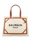 Balmain B-army Medium Canvas Shopping Bag