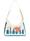 Balmain B-army Postcard-print Shoulder Bag In White