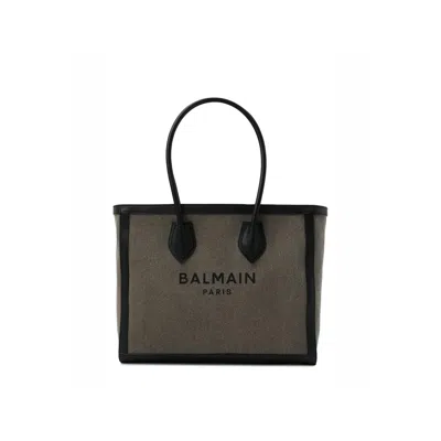 Balmain B Army Shopper Bag In Green