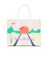 Balmain Medium B-army Postcard Tote Bag In Multi-color