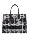 Balmain B-army 36 Tote Bag In Avorio Nero