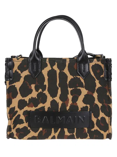 Balmain B-army Shopper Small -leo Canvas&calf