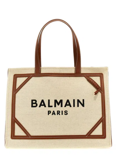 Balmain B-army Shopping Bag In Beige