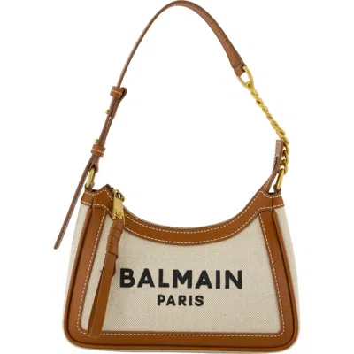 Balmain B-army Shoulder Bag - Canvas - Neutral