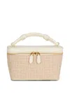 Balmain B-army Vanity Case In Monogrammed Canvas And Leather In Pattern