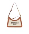 Balmain Shoulder Bag With Adjustable Strap And Chain Detail In Beige