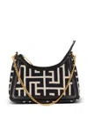 Balmain B-army Monogram Shoulder Bag In Black