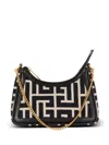 Balmain B-army Monogram Shoulder Bag In Black