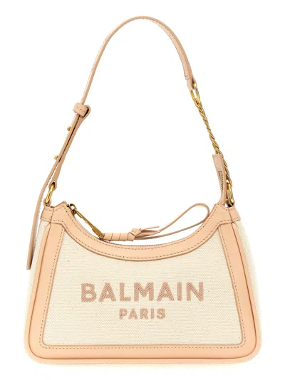 Balmain B-army Shoulder Bag In Creme/nude Rosè