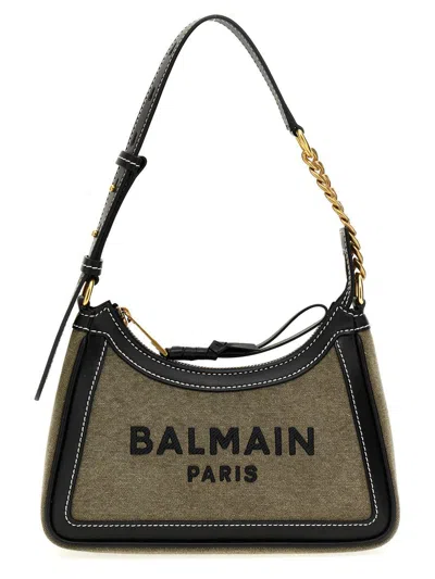 Balmain Green B-army Shoulder Bag In Multicolor