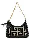Balmain B-army Monogram Shoulder Bag In White/black