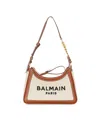 Balmain B-army Shoulder Canvas And Leather Bag