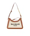 Balmain B-army Shoulder Canvas And Leather Bag