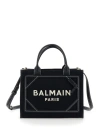 Balmain B-army Shopper Small-monogram Canvas In Black
