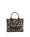 Balmain B-army Small Leopard Print Canvas Tote Bag