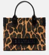 Balmain B-army Small Leopard-print Tote Bag In Brown