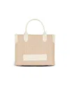 Balmain B-army Small Monogrammed Canvas And Leather Tote Bag In Metallic