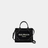 Balmain B-army 42 Canvas Tote Bag In White
